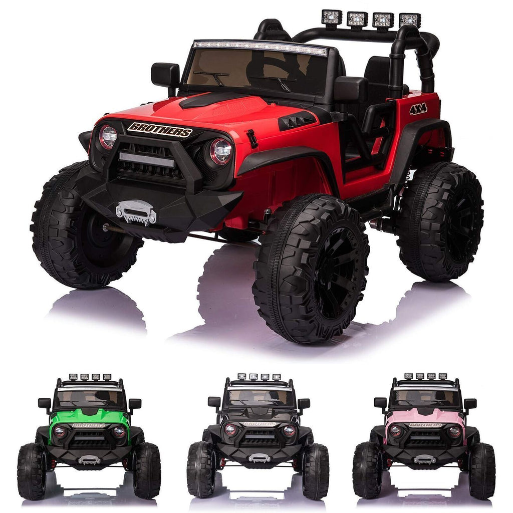 2-Seater 24V Ride-On Car with Remote Control and Powerful 200W LED Lights - 3 Speed Options