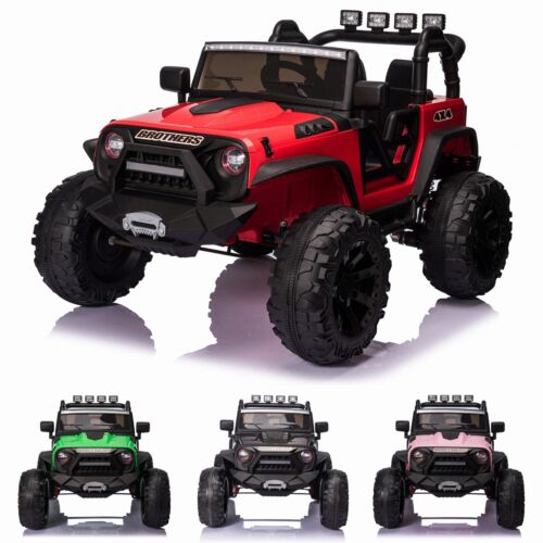 400W 2-Seater Electric Ride-On Truck for Kids with Remote Control and LED Lights
