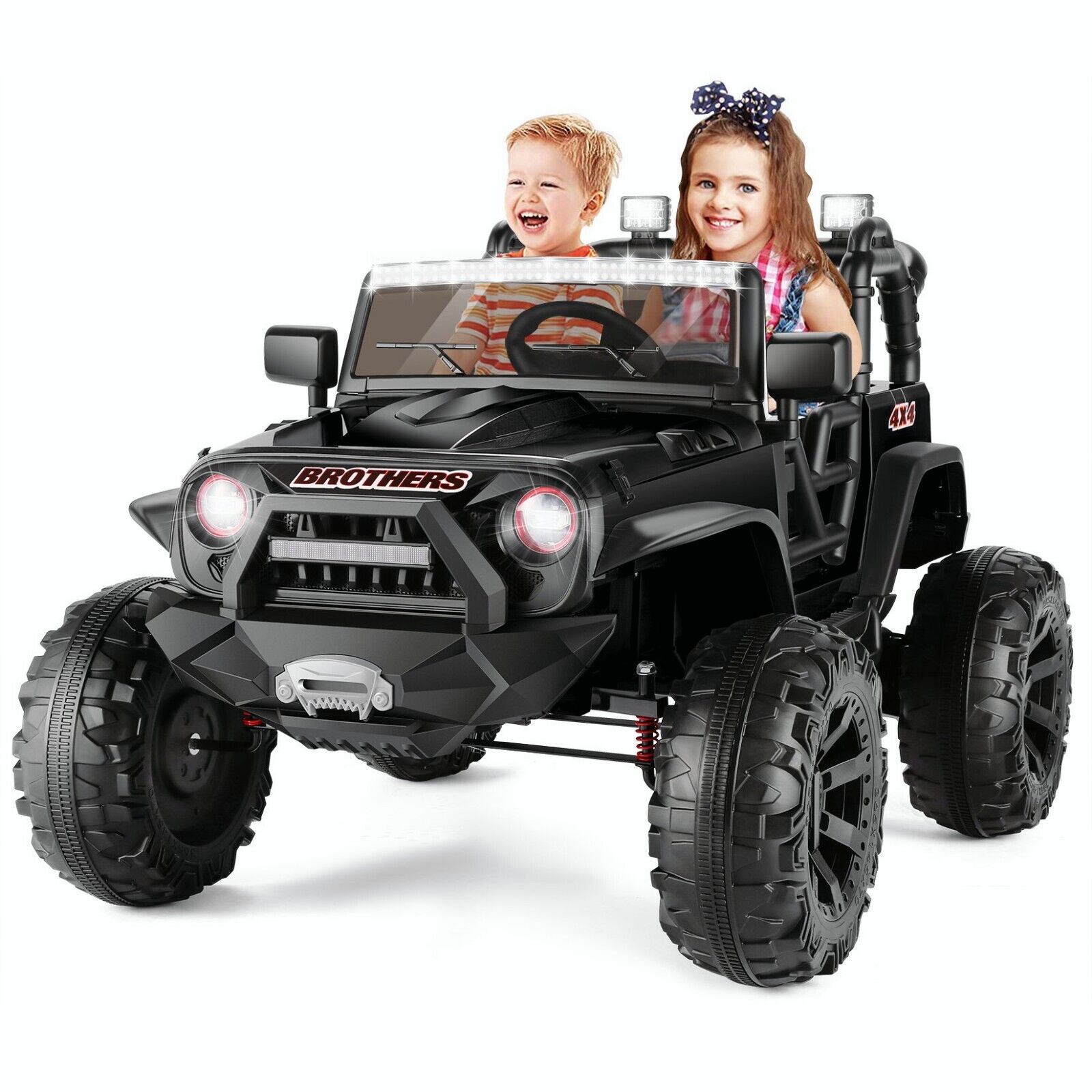 Electric 2-Seater Truck Toy for Kids with Remote Control - 2x200W 24V Power