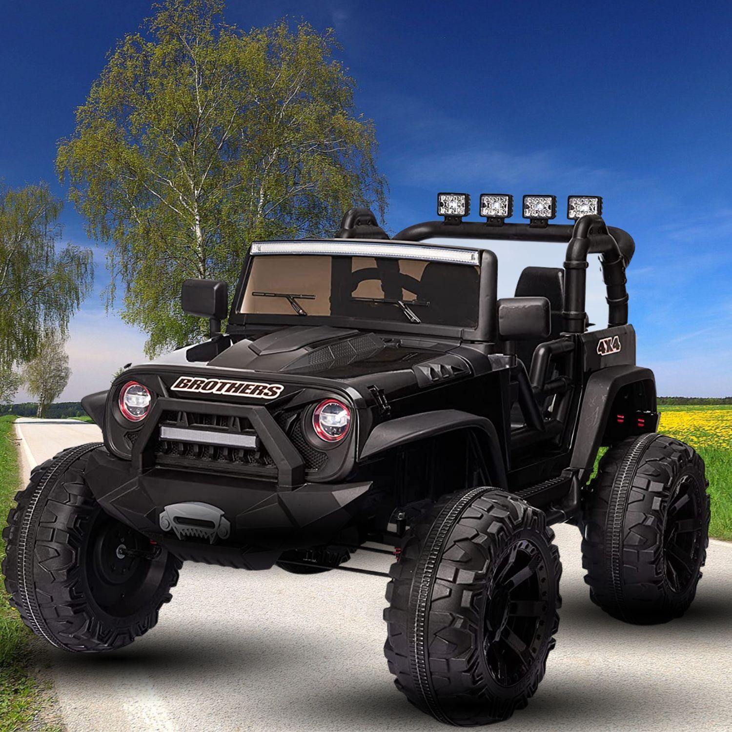 2 Seater 4WD Electric Ride-On Truck for Kids with Remote Control - 24V Battery Powered