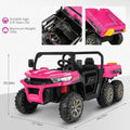 2-Seater Dump Truck Ride-On Toy with 24V Battery Power and 6 Wheels - Perfect for Little Adventurers!