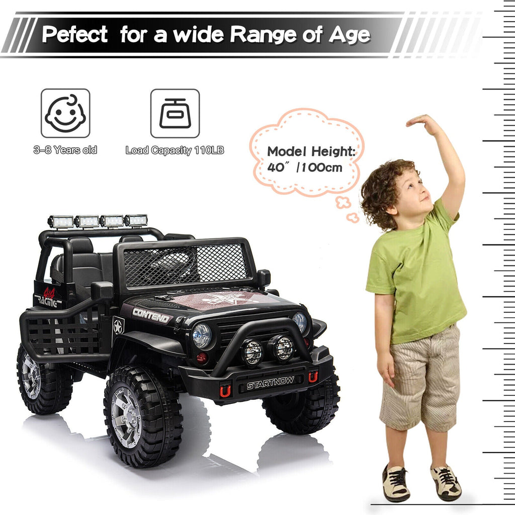 2-Seater Electric Jeep Car Toy with Remote Control for Kids - 12V Ride-On Vehicle