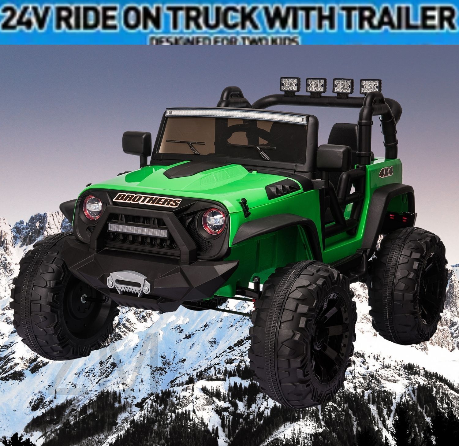 2-Seater Electric Off-Road Jeep for Kids with Remote Control