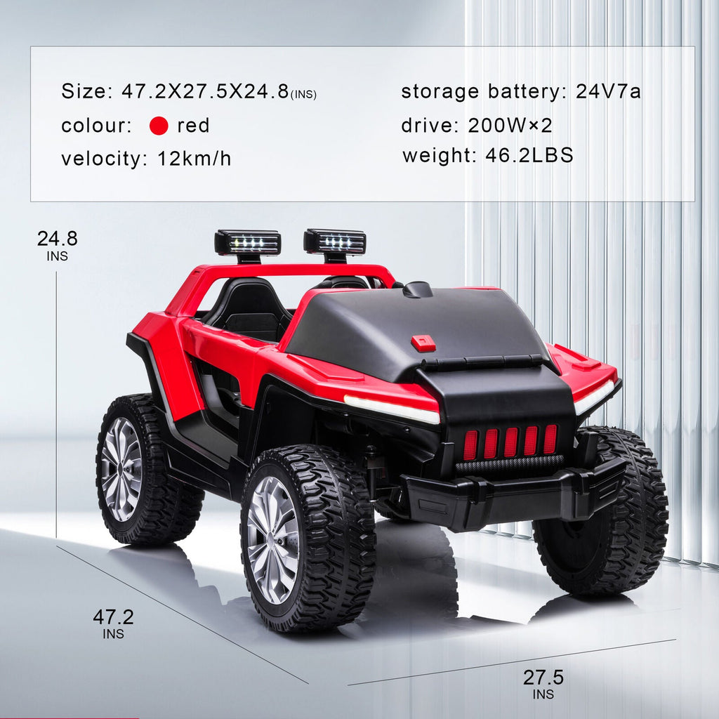 2-Seater Electric Ride-On Car for Kids with Remote Control - 24V Power and 4 Wheels