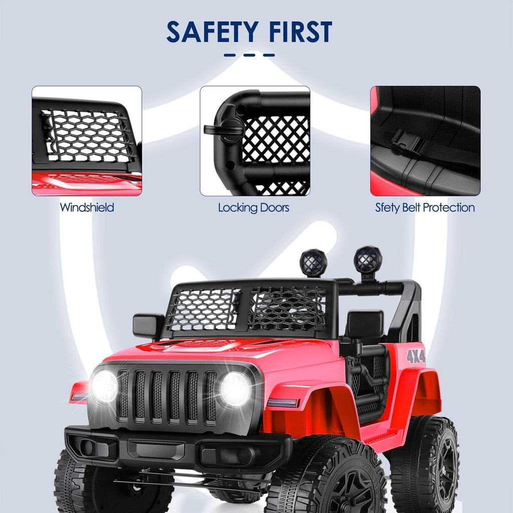 2-Seater Electric Ride-On Car for Kids with Remote Control and USB Port - 12V 7AH