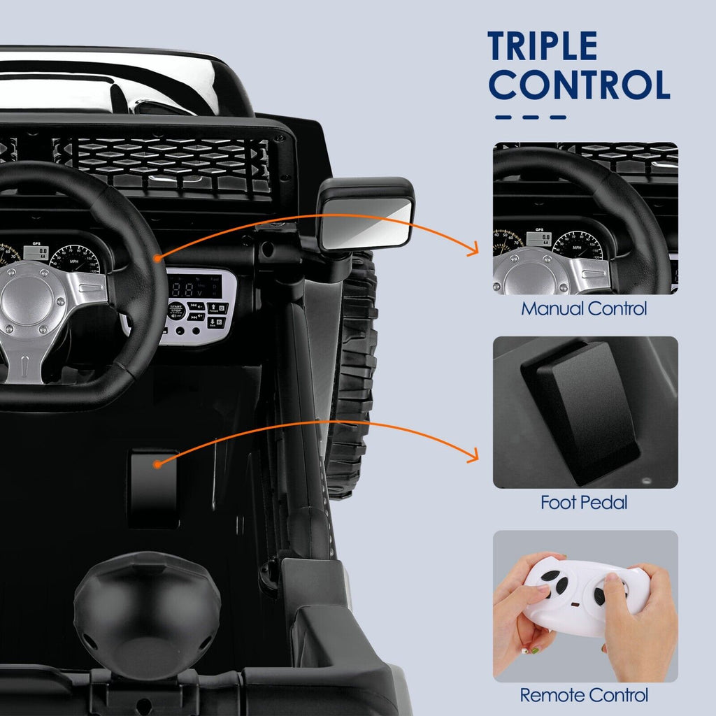 2-Seater Electric Ride-On Car for Kids with Remote Control and MP3 Player