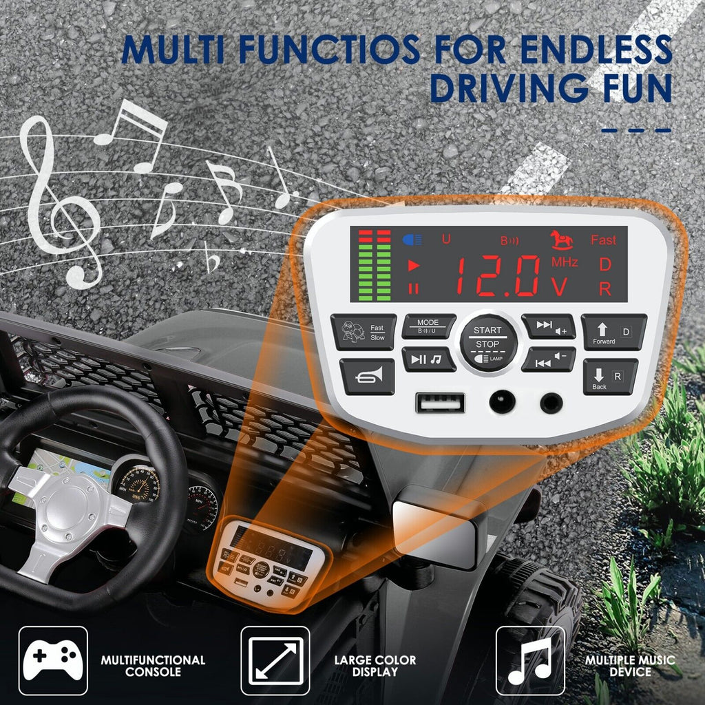 12V Electric Ride-On Car with Remote Control and MP3 Player for Kids