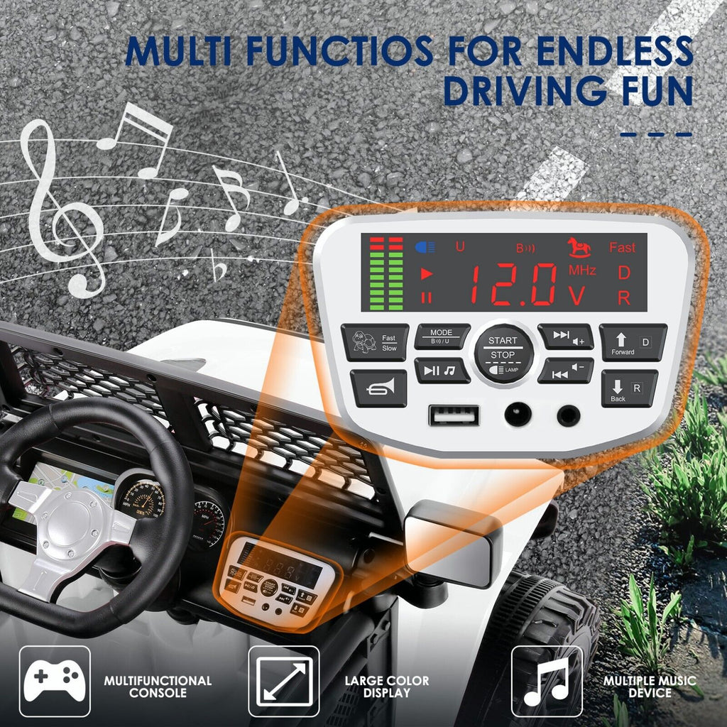 12V Electric Ride-On Car with Remote Control and MP3 Player for Kids
