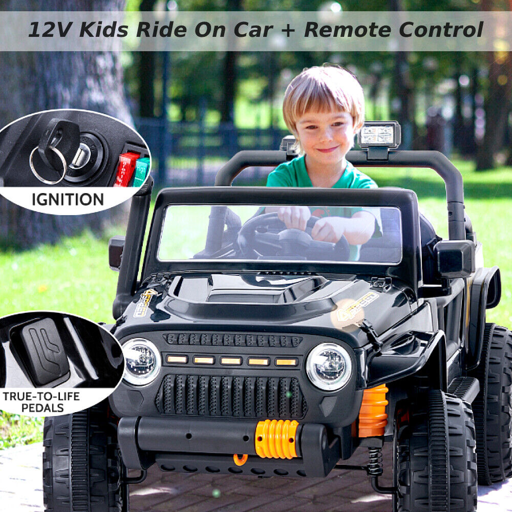 Electric Ride-On Car with Remote Control and Parent Seat - 12V Kids Toy