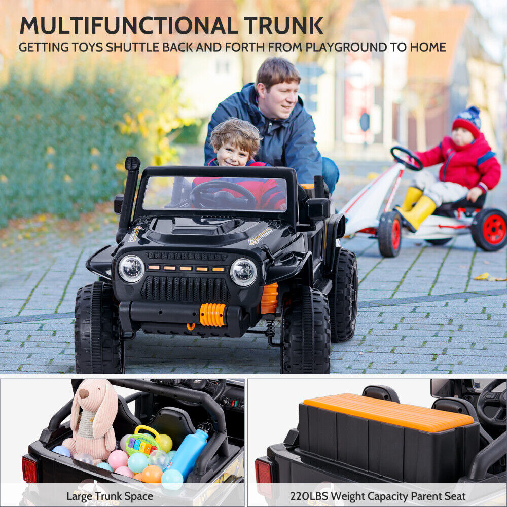 KLOKICK 12V Ride On Truck with MP3 Player and Remote Control for Parent-Child Fun