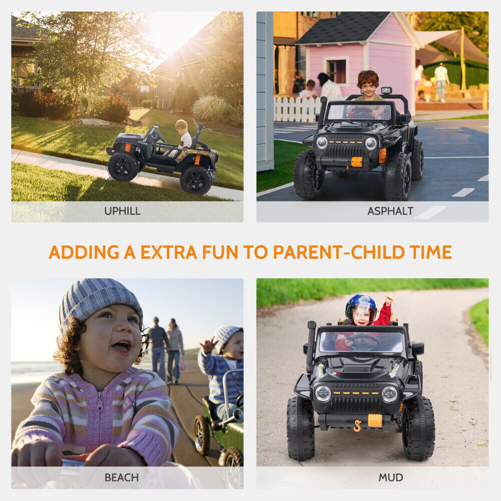 KLOKICK 12V Ride On Truck with MP3 Player and Remote Control for Parent-Child Fun