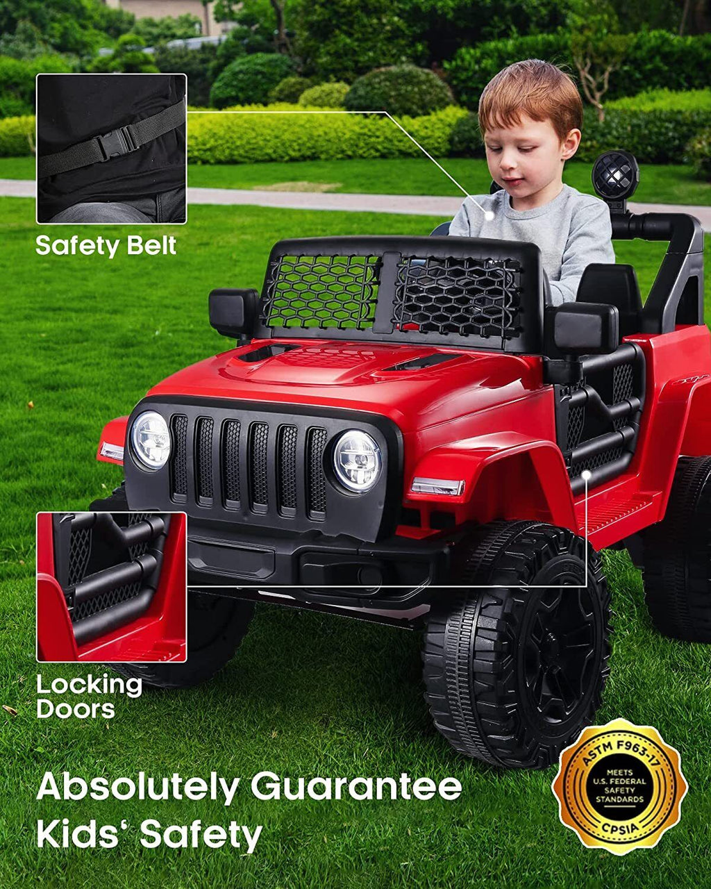2-Seater 12V Ride-On Truck Toy Car with 2.4G Remote Control for Kids