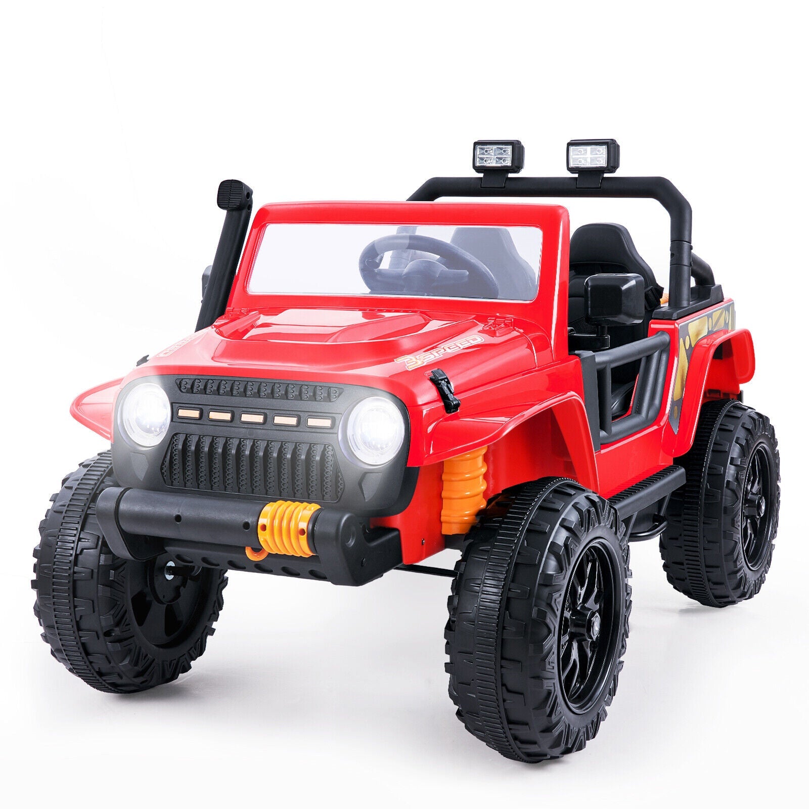 2-Seater Electric Toy Truck Jeep for Kids with Remote Control and 3-Speed Options