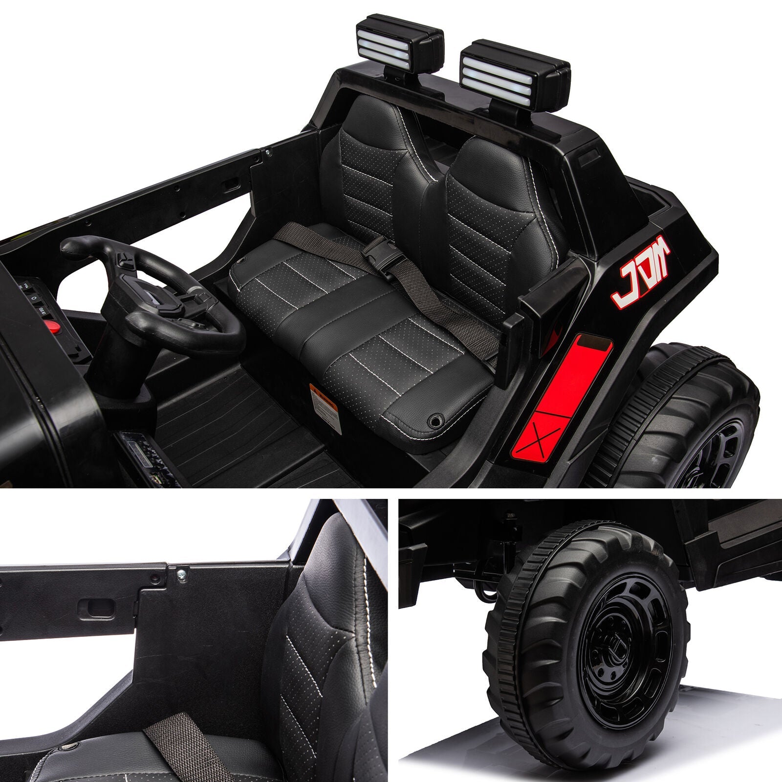 2-Seater Electric Ride-On Toy Truck with MP3 and Remote Control for Kids (24V)