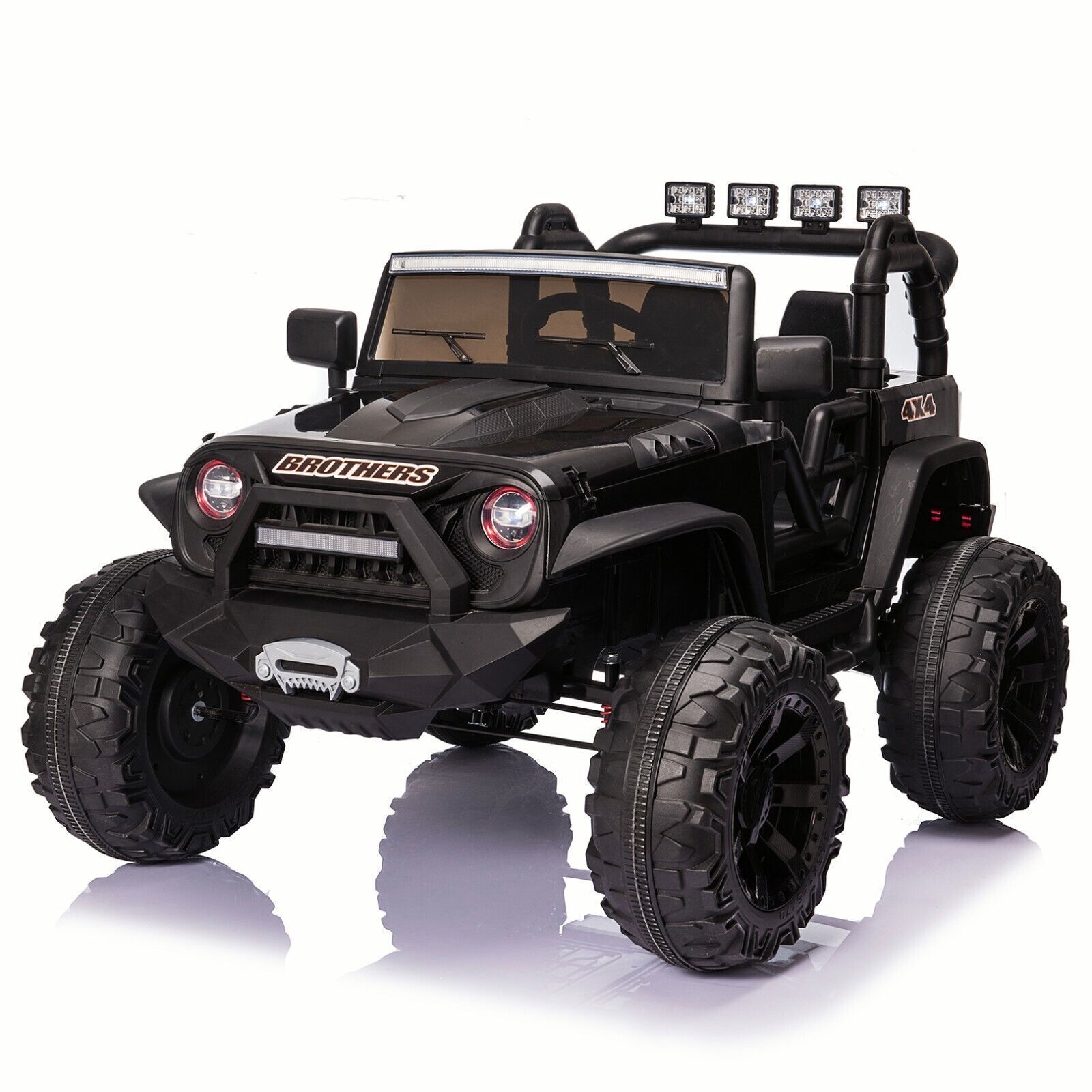 2-Seater 24V Kids Ride-On Truck with Remote Control, LED Lights, and 3-Speed Options