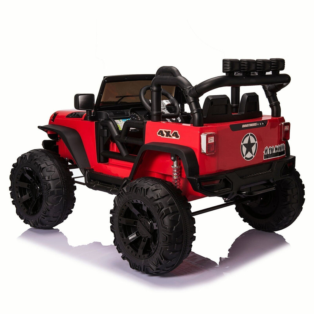 2-Seater 24V Kids Ride-On Truck with Remote Control, LED Lights, and 3-Speed Options