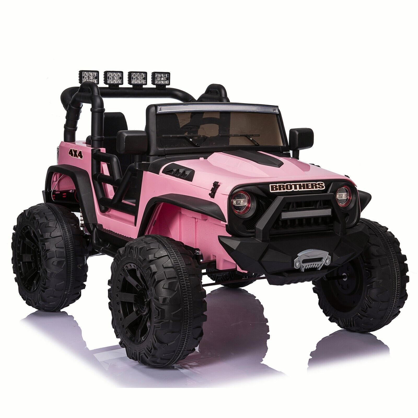 2-Seater 24V Kids Ride-On Truck with Remote Control, LED Lights, and 3-Speed Options