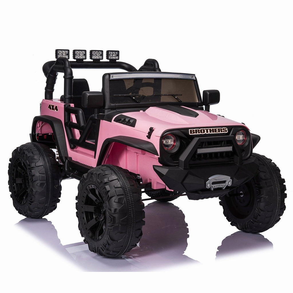 2-Seater Electric Ride-On Truck for Kids with Bluetooth, LED Lights, and Music