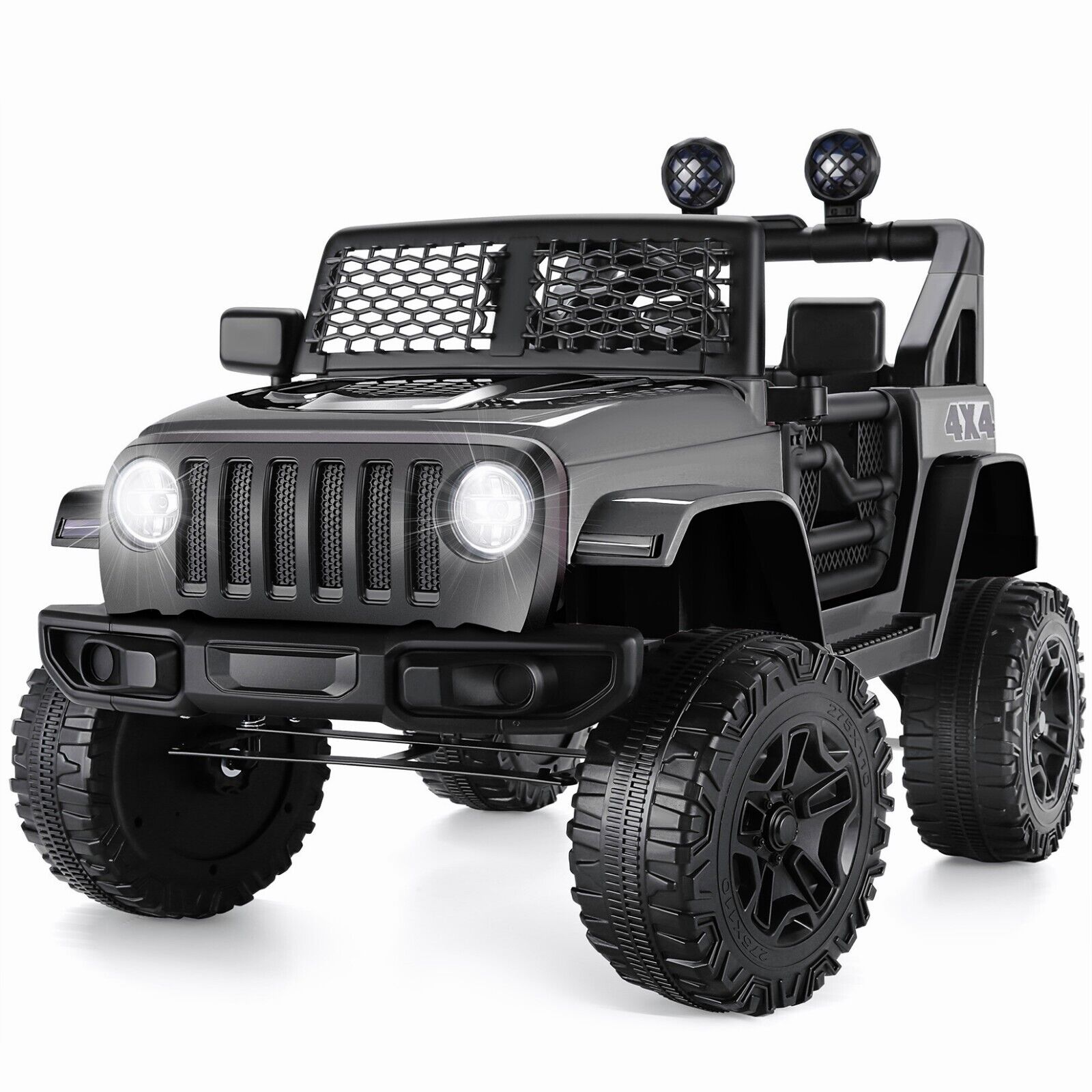 Premium 12V Ride On Truck for Kids with Remote Control, MP3 Player, Safety Belt, and Dual Seats