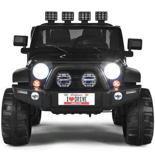 2-Seater Electric Ride-On Truck with Remote Control and Storage - Black