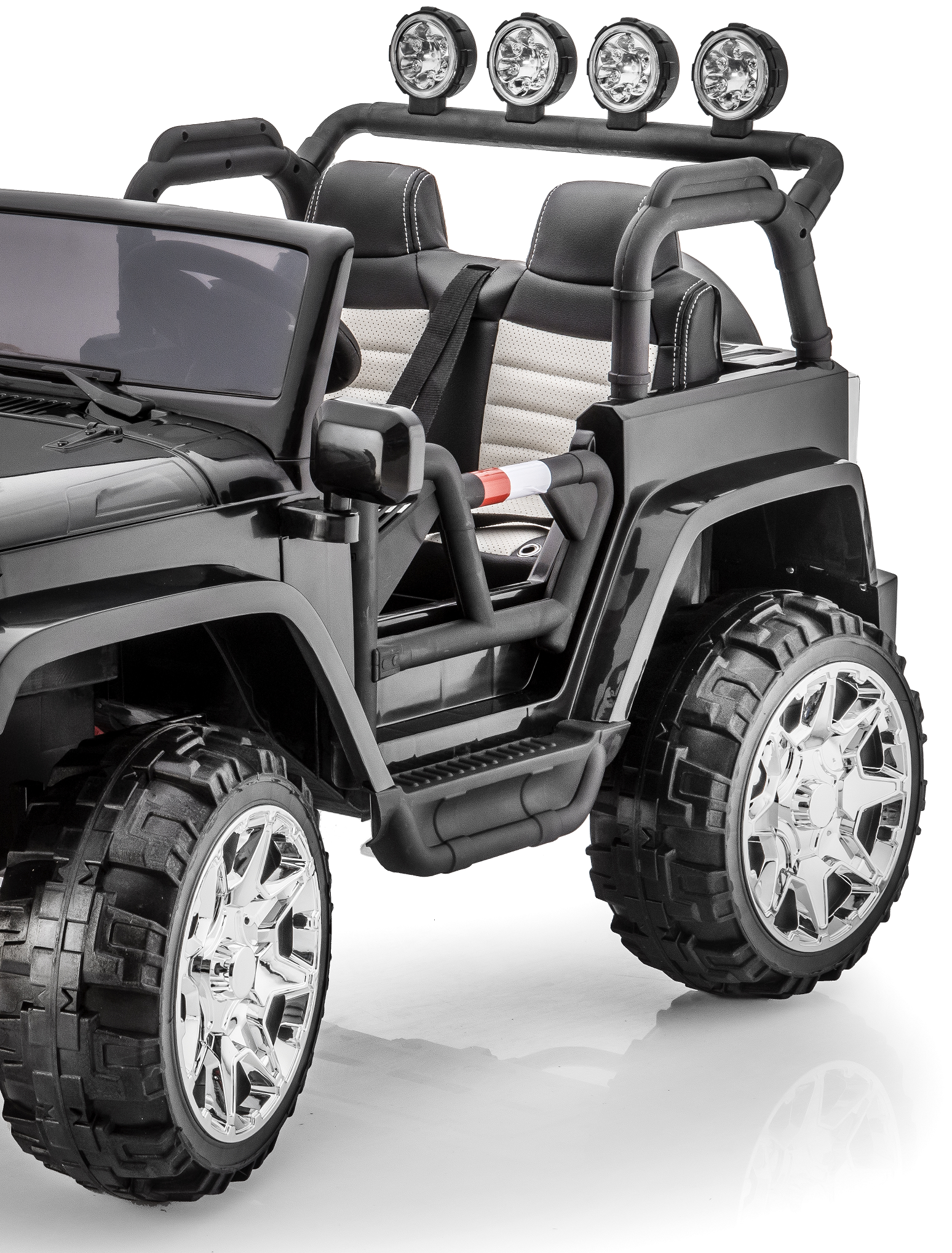 Cars For Kids Jeep Style 4x4 Monster Truck W/Rubber Tires 24 Volt
