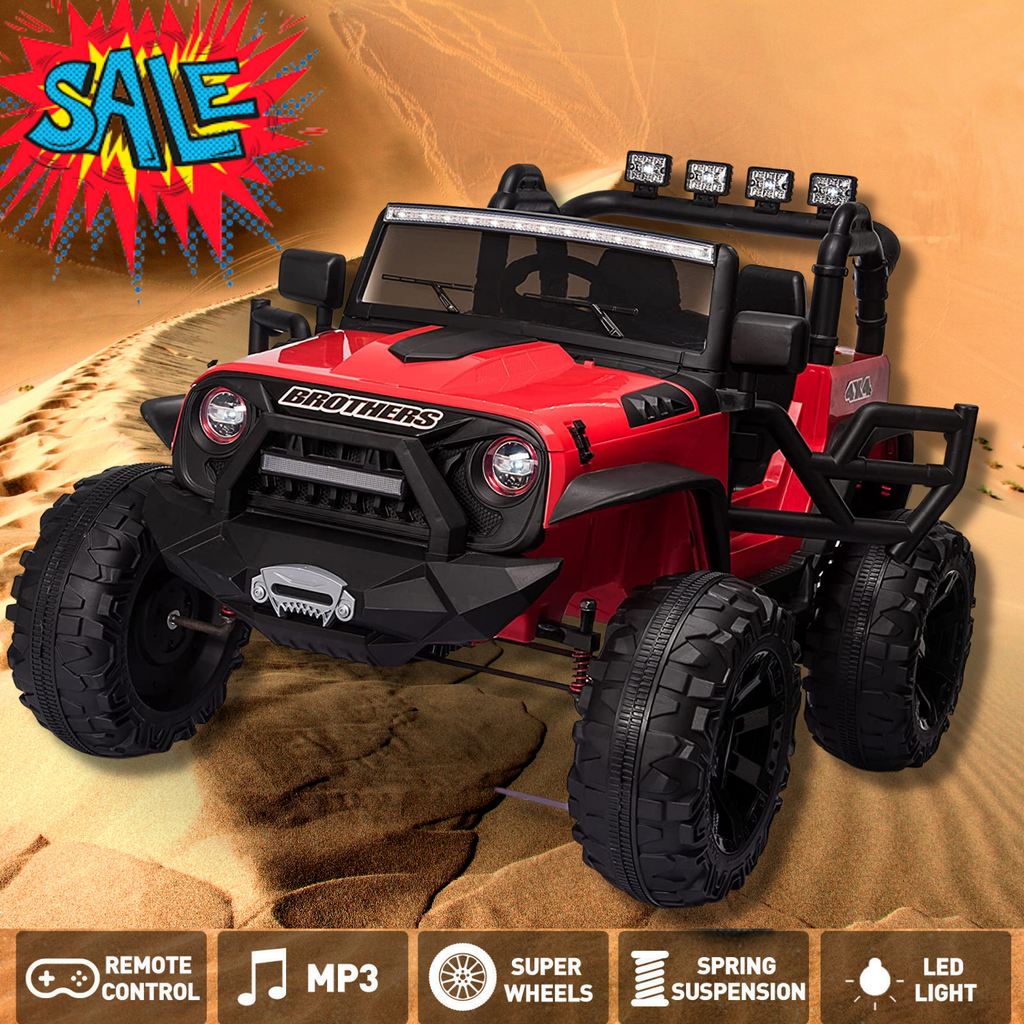 2 Seater 24V Kids Ride-On Car with Remote Control and Powerful 9AH Battery