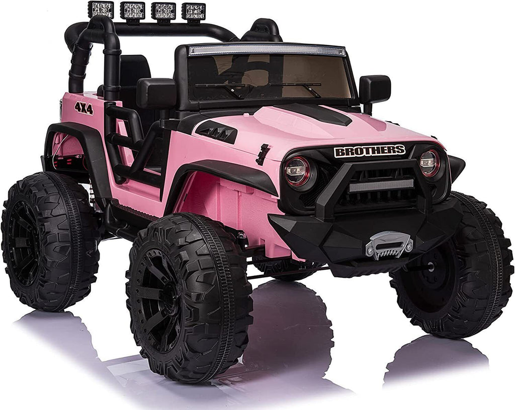 Electric 24V Kids Ride on Truck Car Jeep with MP3, LED Lights, and Remote Control - 2 Seats