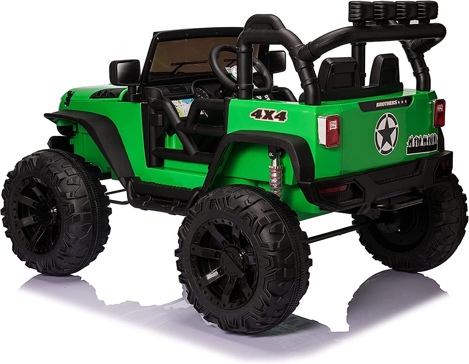 24V 400W Kids Electric Jeep with Remote Control and LED Lights - 2-Seater Ride On Car