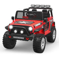 2-Seater Kids Ride-On Truck with Remote Control, LED Lights, Music, and Double Doors