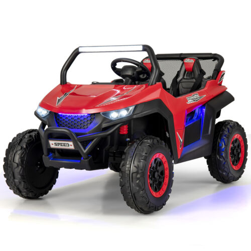 2-Seater Kids Ride On UTV with Suspension, Lights & Music - 12V RC Electric Vehicle