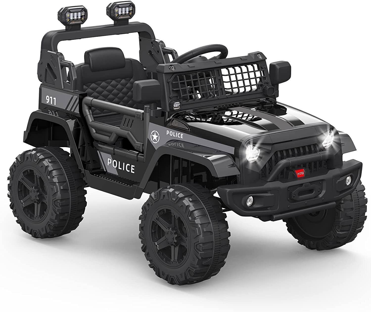 2-Speed Bluetooth Electric Kids Ride-On Truck with LED Lights and Remote Control - 12V US Version