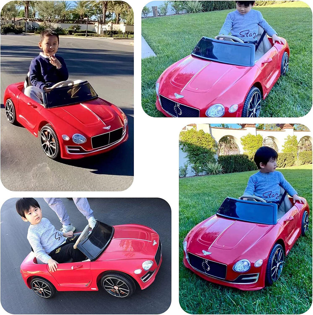 2-Speed Electric Kids Ride On Car in Bentley Style with Remote Control - 12V Motorized Vehicle