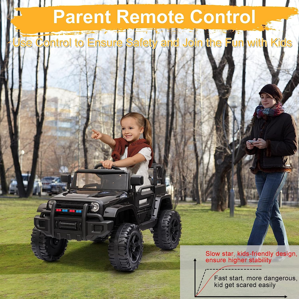 2.4G Remote Control Electric Ride-On Truck for Kids with 12V Battery