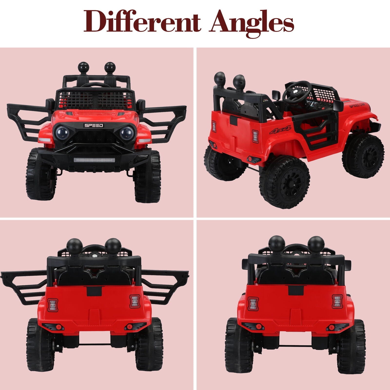 2.4G Remote Control Electric Ride-On Truck for Kids with Parental Control - 12V7A