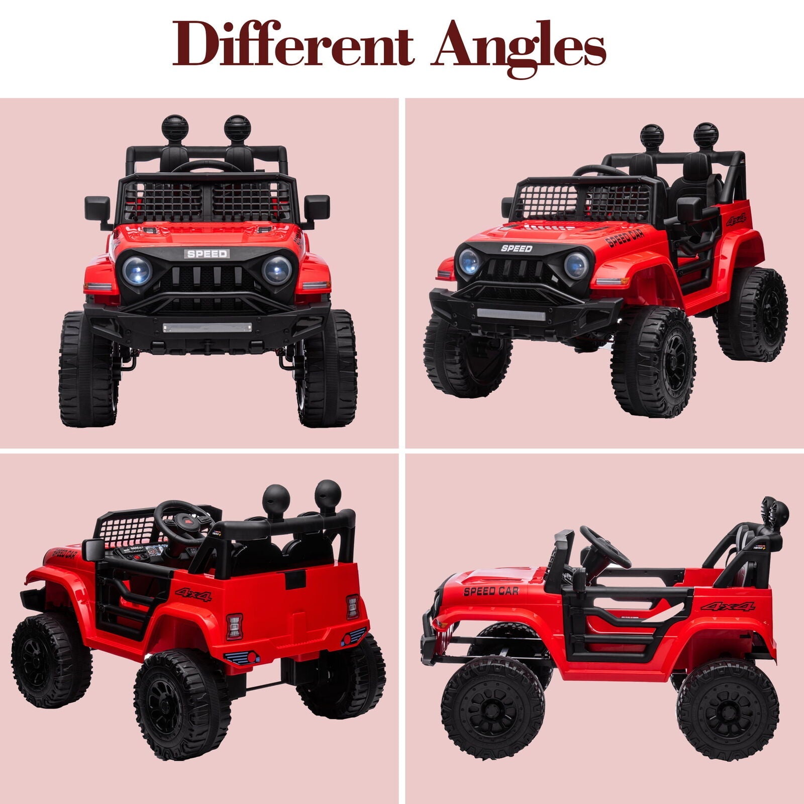 2.4G Remote Control Electric Ride-On Truck for Kids with Parental Control - 12V7A