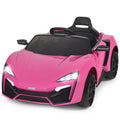 2.4G Remote Control Pink Ride On Car with Openable Lights for Kids - Electric Vehicle