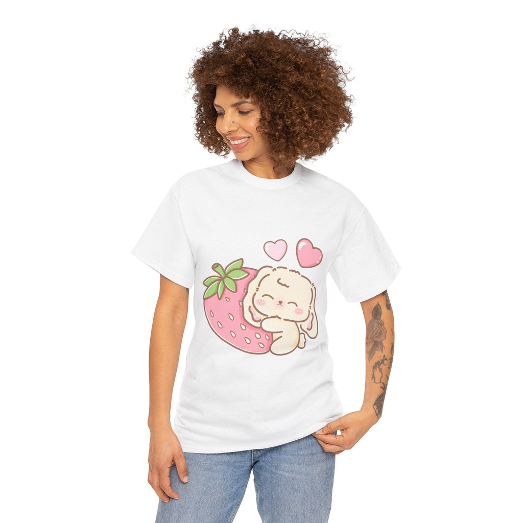Cute Bunny Strawberry Play Tee