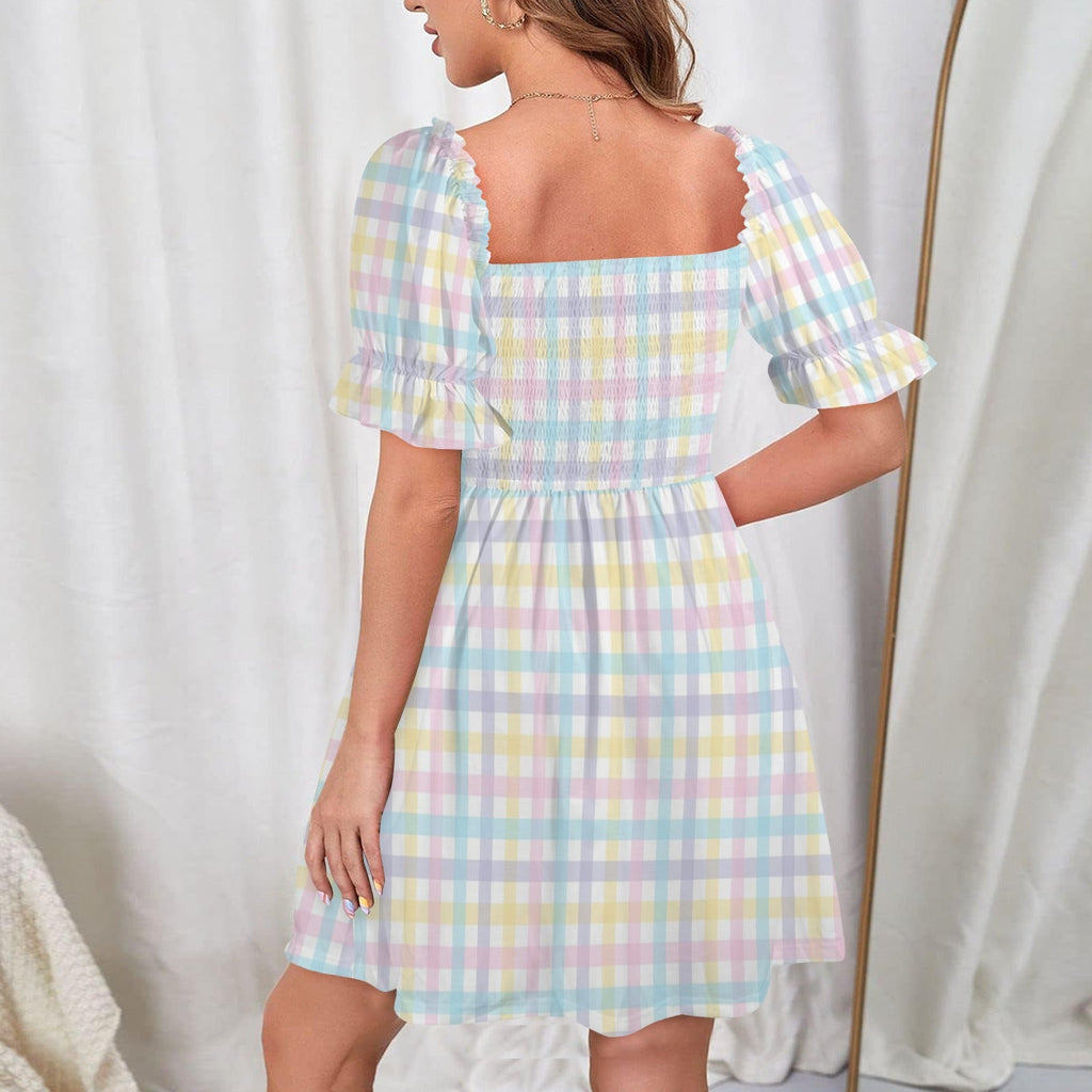 Pretty Unicorn Plaid Sweetheart Dress