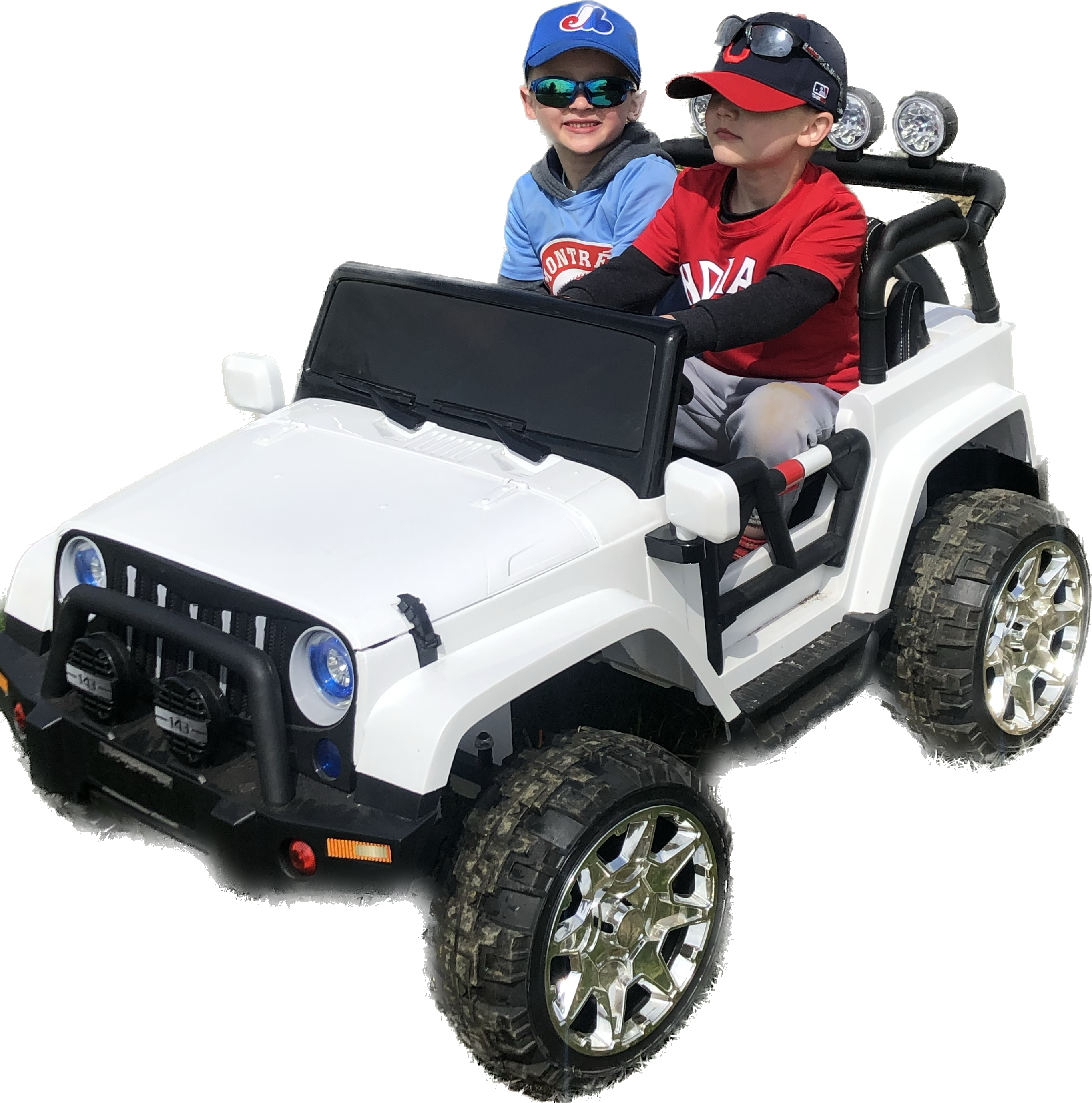 Cars For Kids Jeep Style 4x4 Monster Truck W/Rubber Tires 24 Volt