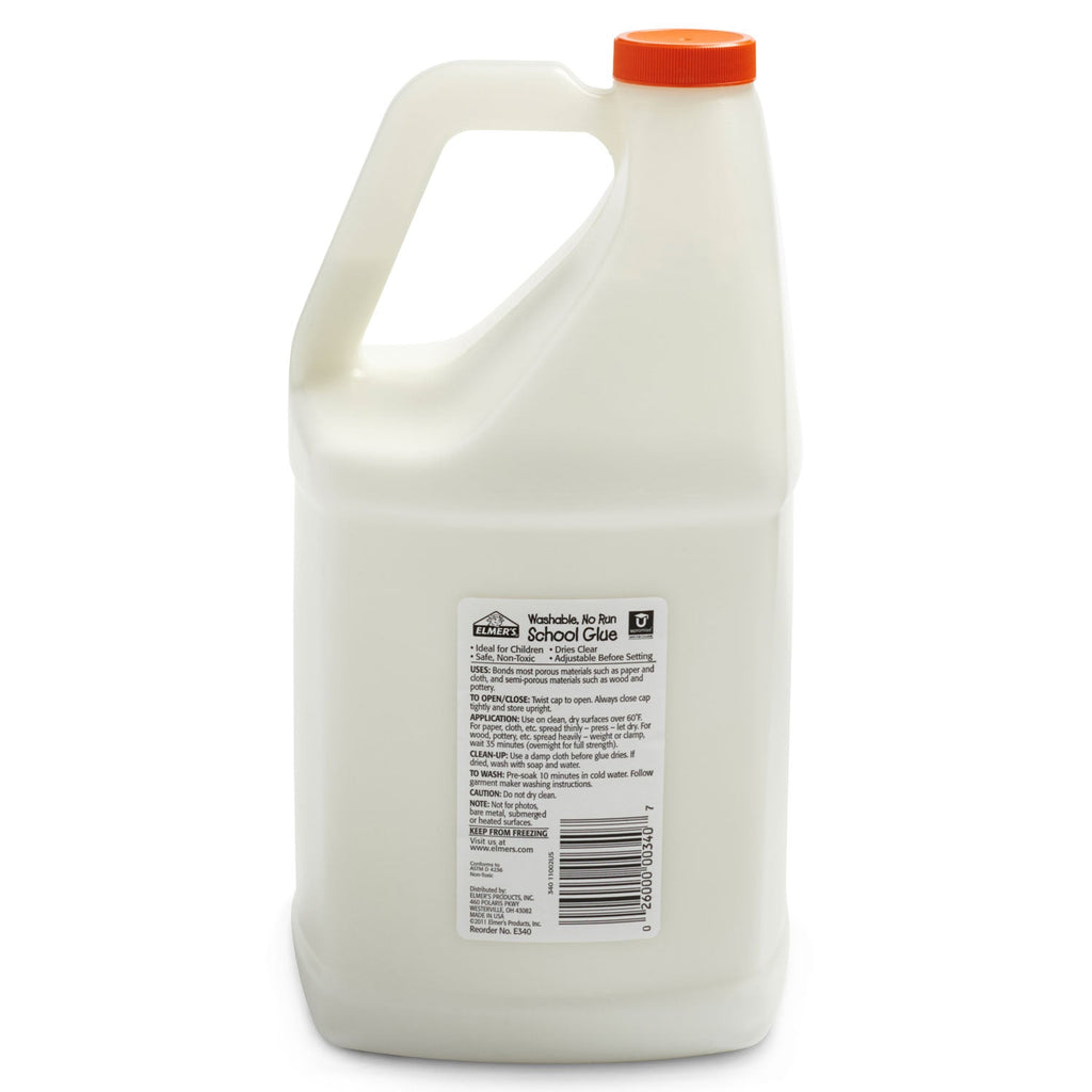 Elmer's Washable School Glue, 1 gal, Dries Clear