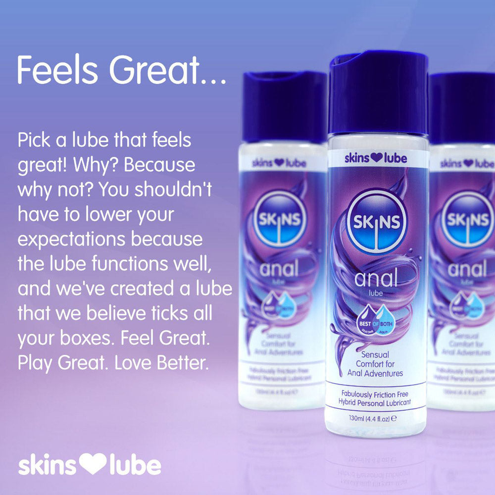 Skins Anal Hybrid Silicone and Water Based Lubricant 4.4 Fl Oz
