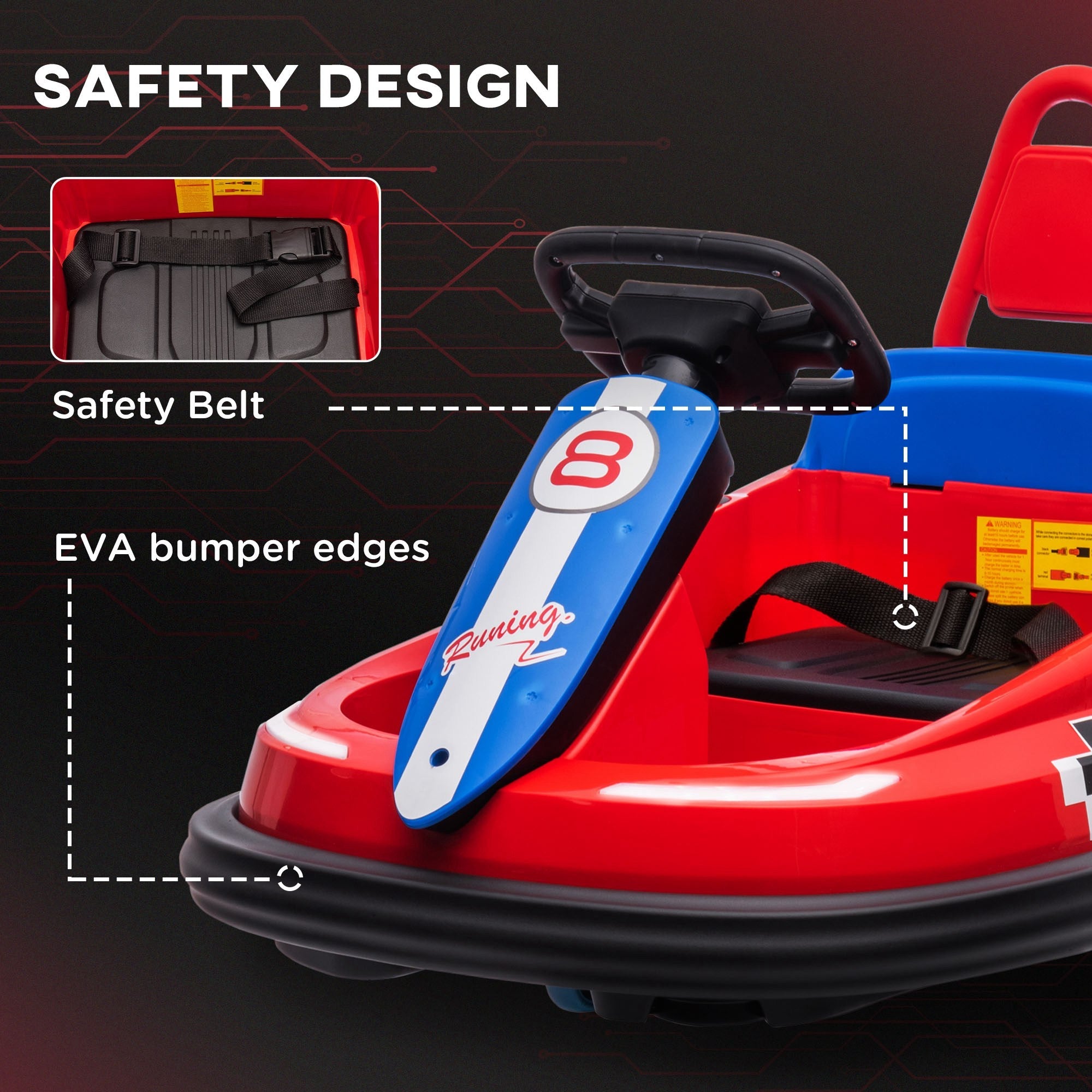 360° Rotating Electric Bumper Car for Kids - Fun Ride On Toy with 6V Battery