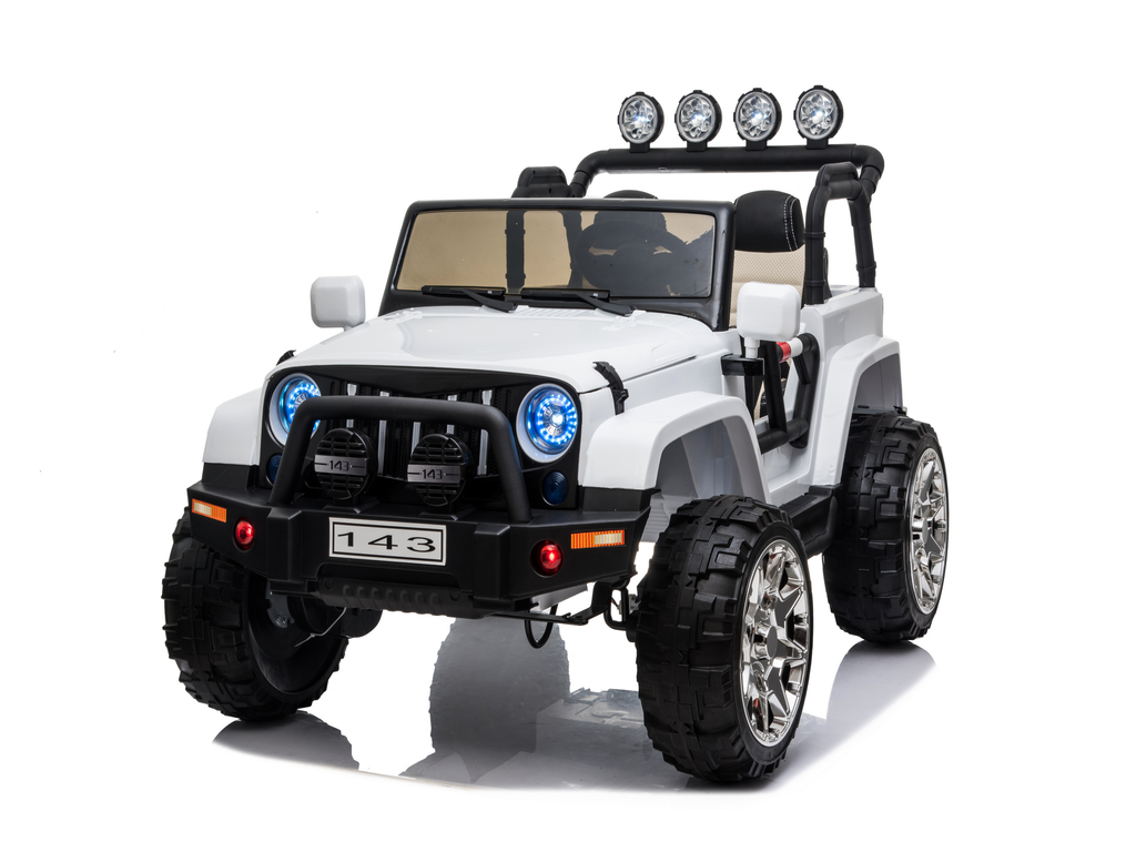 Cars For Kids Jeep Style 4x4 Monster Truck W/Rubber Tires 24 Volt