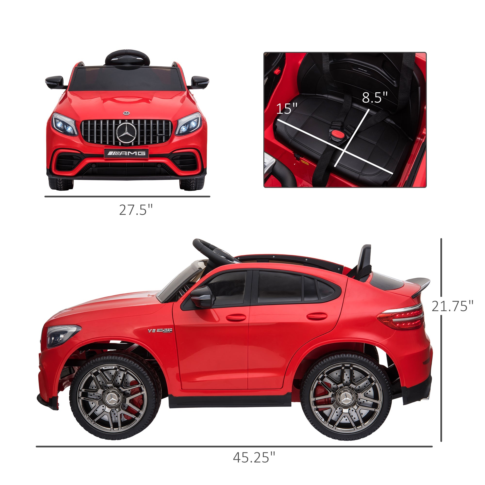 Mercedez-Benz 12V Kids Ride-On Car with Remote Control, Music, and Lights - A Premium Driving Experience for Young Ones
