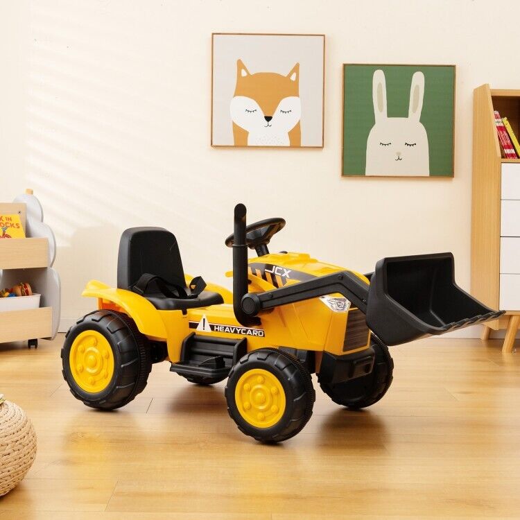 3-Speed 12V Electric Ride-On Excavator Truck with Music, Lights, and Remote Control