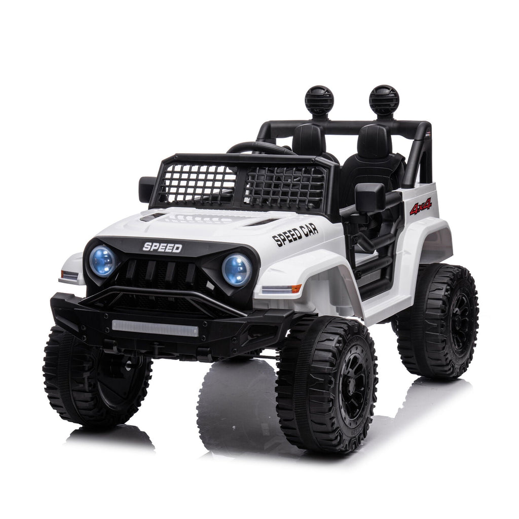 3-Speed Electric Car for Kids with Power Display, USB, MP3, and Bluetooth Connectivity