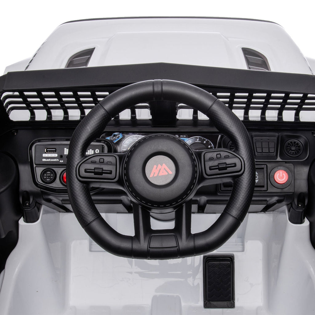 3-Speed Electric Car for Kids with Power Display, USB, MP3, and Bluetooth Connectivity