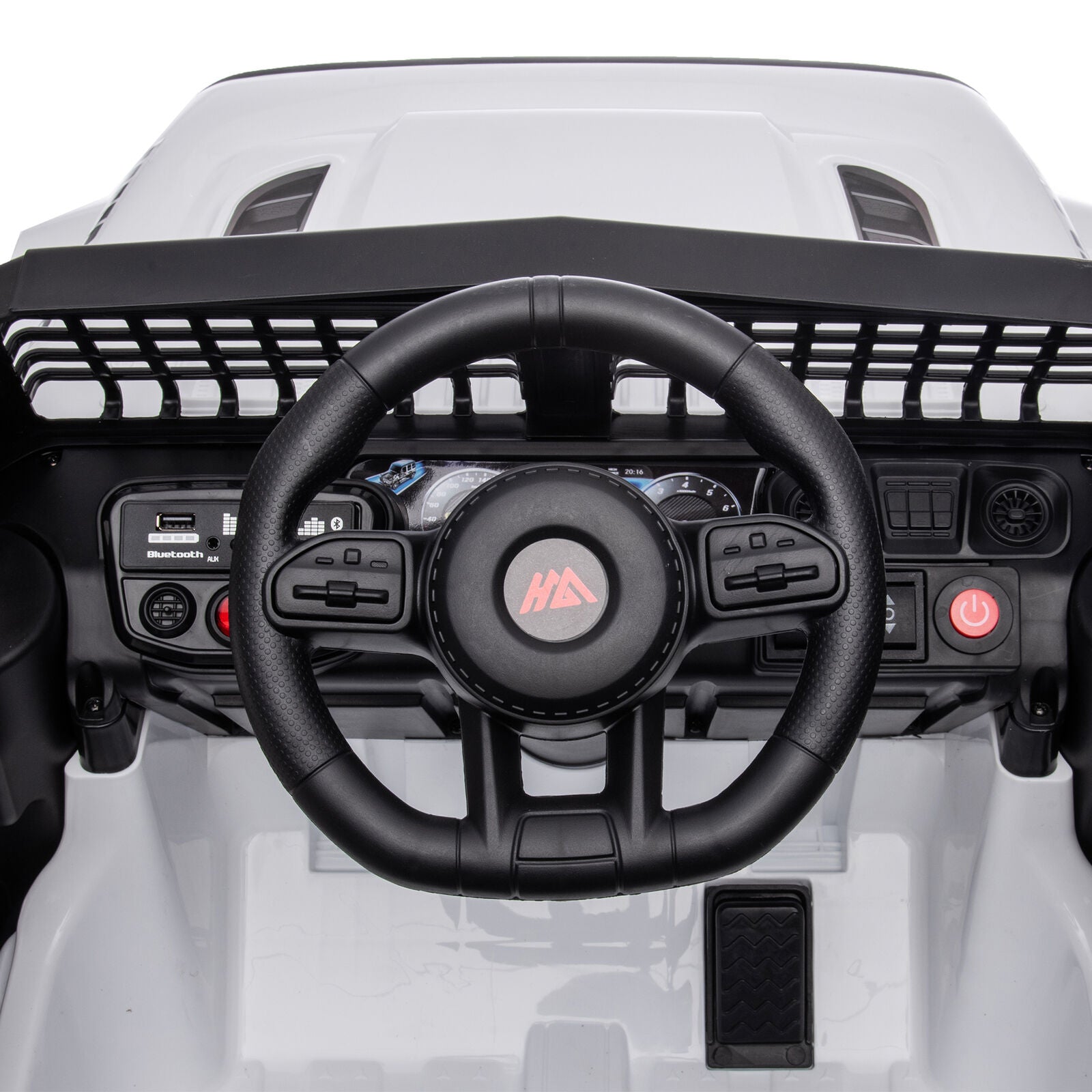 3-Speed Electric Car for Kids with Power Display, USB, MP3, and Bluetooth Connectivity