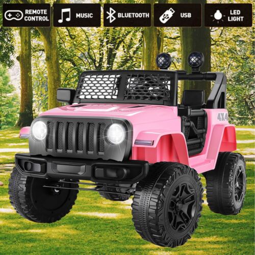 3-Speed Electric Kids Ride On Car with Remote Control, USB, LED, and MP3 Player