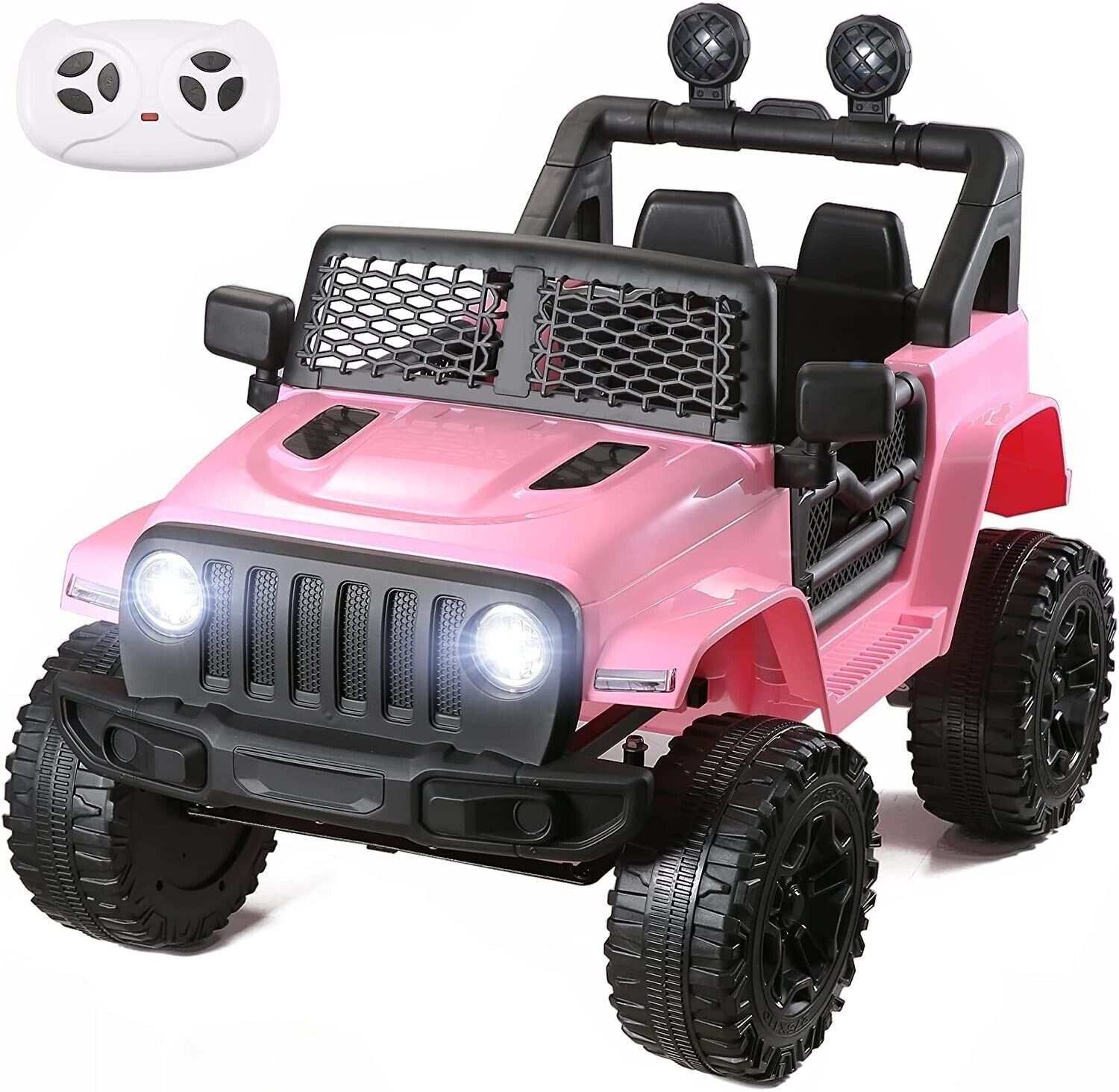Off-Road 2 Seater Electric Ride-On Jeep with Remote Control for Kids - 12V Toy Truck